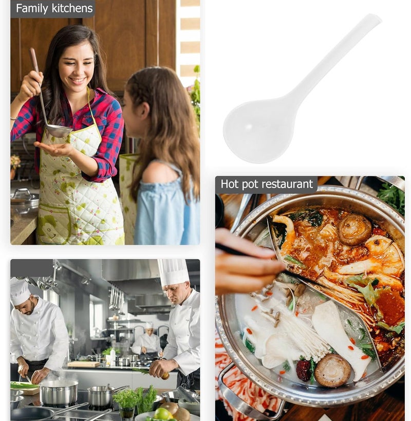 OSOLADY Bone China Ceramic Asian Soup Ladle for Ramen Pho Wonton Dumplings Microwave Dishwasher Safe Rice Spoon for Stirring and Pouring Multipurpose Serving Utensil for Family Meals and - Image 4